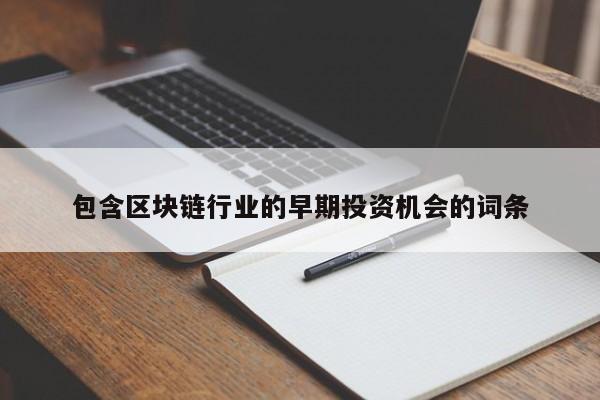 包含区块链行业的早期投资机会的词条